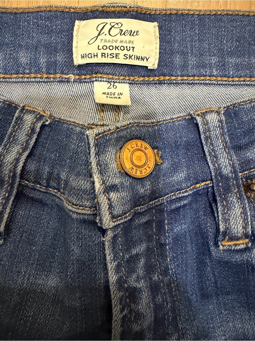 J. Crew Lookout High Rise Skinny Jeans in Denim Blue - Picture 4 of 5